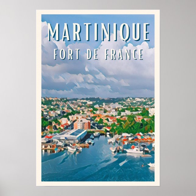 Fort de France Photo Vintage  Poster (Vorne)