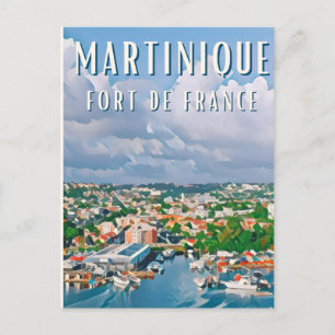 Fort France Foto Vintage Postkarte