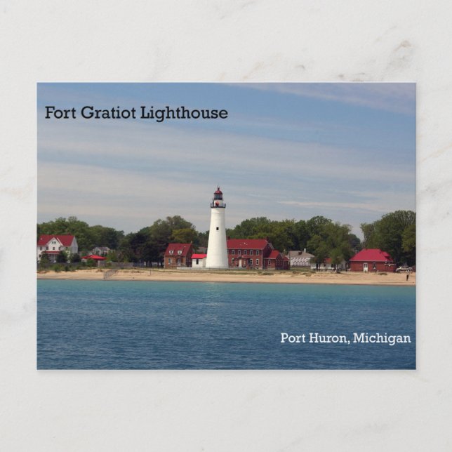 Fort Gratiot Lighthouse Post Card Postkarte (Vorderseite)