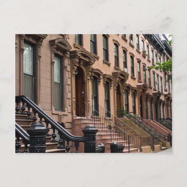 Fort Greene Brownstones Postcard Postkarte (Vorderseite)