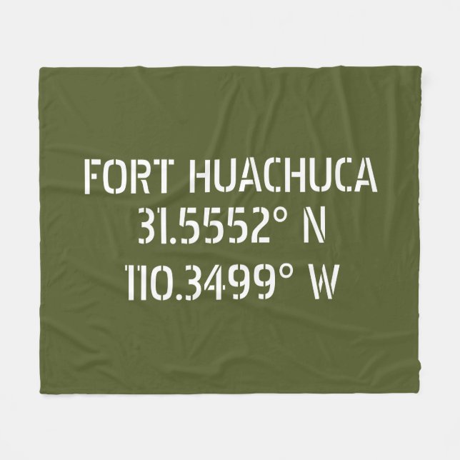 Fort Huachuca Latitude Longitude Fleecedecke (Vorderseite (Horizontal))