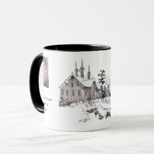 Fort Hunter Barn Skizze / Künstler Larry Lerew Tasse