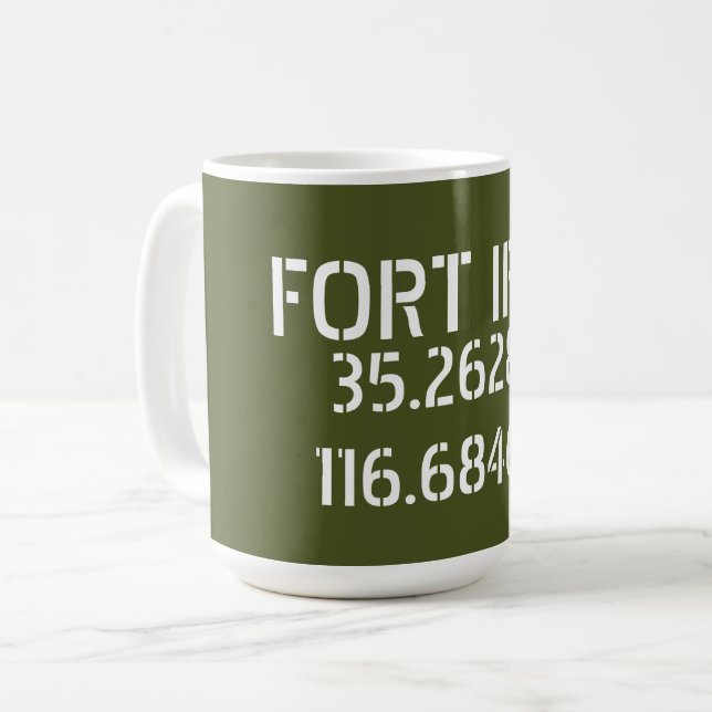 Fort Irwin Latitude Longitude Kaffeetasse (Vorderseite Links)