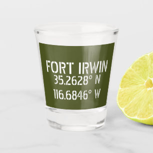 Fort Irwin Latitude Longitude Untersetzer Schnapsglas