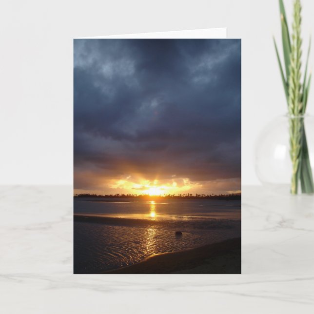 Fort Kam Sonnenuntergang Karte (Vorderseite)