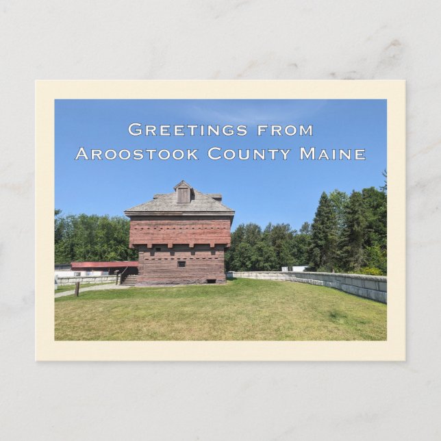 Fort Kent Blockhouse Aroostook Landkreis Maine Postkarte (Vorderseite)