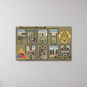 Fort Knox, Kentucky - große Buchstabe-Szenen Leinwanddruck
