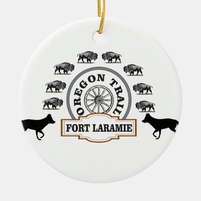 Fort Laramie Gold Keramik Ornament (Vorne)