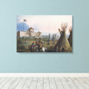 Fort Laramie, Sublette Fort, Fort William, Miller Leinwanddruck