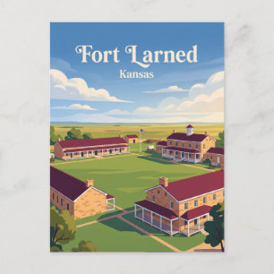 Fort Larned Kansas Postkarte