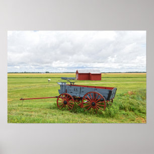 Fort Larned Wagen, Kansas Poster