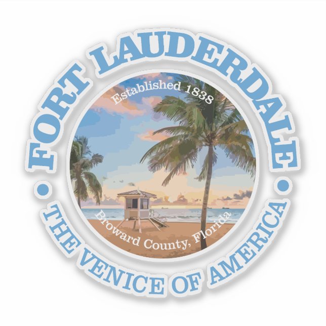 Fort Lauderdale (C) Aufkleber (Vorderseite)