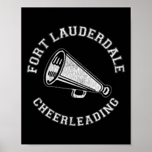 Fort Lauderdale Cheer Gestresst Retro 90er Cheerl Poster