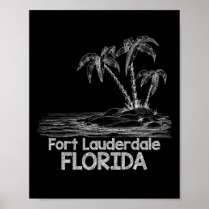 Fort Lauderdale Familienurlaub Shirt Flori Poster