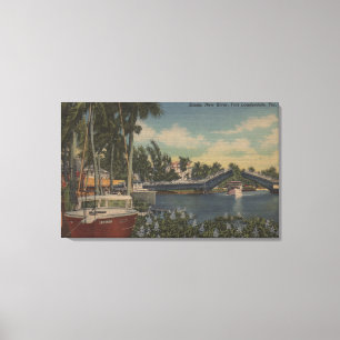 Fort Lauderdale, FL - neue Flussansicht u. Leinwanddruck