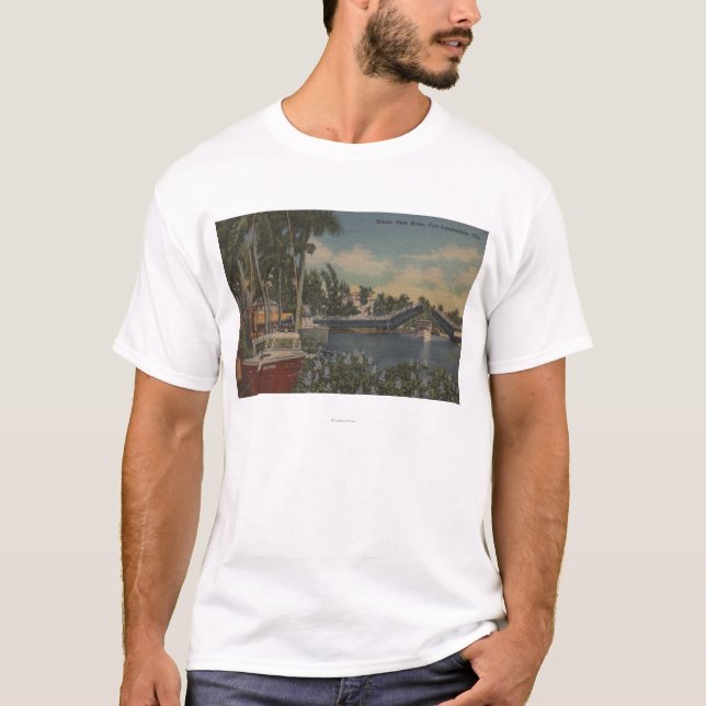 Fort Lauderdale, FL - neue Flussansicht u. T-Shirt (Vorderseite)