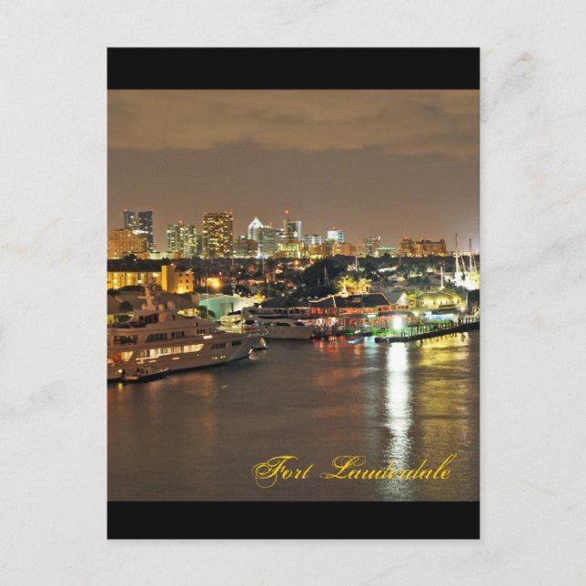 Fort Lauderdale, Florida, Amerikas Venedig Postkarte (Vorderseite)