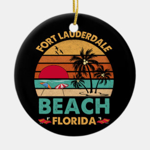 Fort Lauderdale Florida Beach FL Novelty Keramik Ornament
