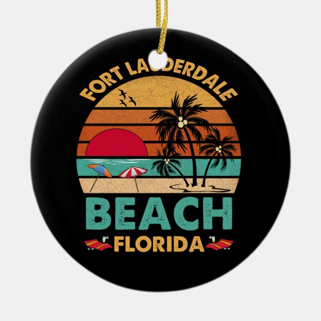 Fort Lauderdale Florida Beach FL Novelty Keramik Ornament (Vorne)