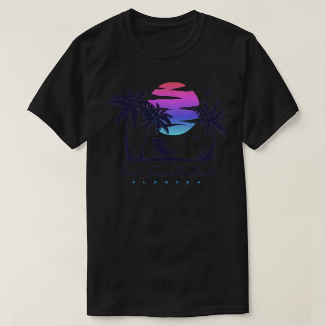 FORT LAUDERDALE FLORIDA Beach Vacation Retro Vinta T-Shirt (Design vorne)