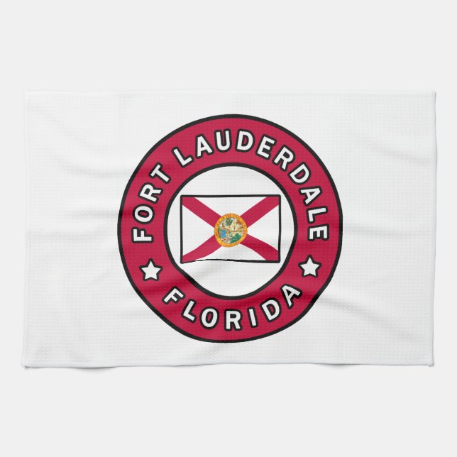 Fort Lauderdale Florida Geschirrtuch (Horizontal)