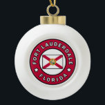Fort Lauderdale Florida Keramik Kugel-Ornament<br><div class="desc">Fort Lauderdale Florida</div>