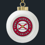 Fort Lauderdale Florida Keramik Kugel-Ornament<br><div class="desc">Fort Lauderdale Florida</div>