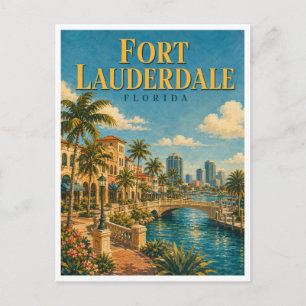 Fort Lauderdale Florida Las Olas GeoSaga Postkarte