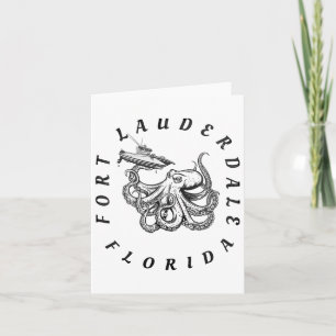 Fort Lauderdale Florida Octopus Salzwasser Tiefsee Karte