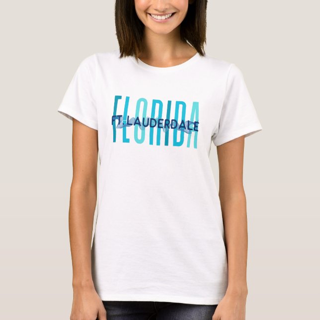 Fort Lauderdale Florida (Ozeanwelle) T-Shirt (Vorderseite)
