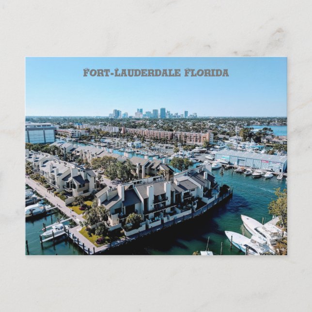Fort-Lauderdale Florida Postkarte (Vorderseite)
