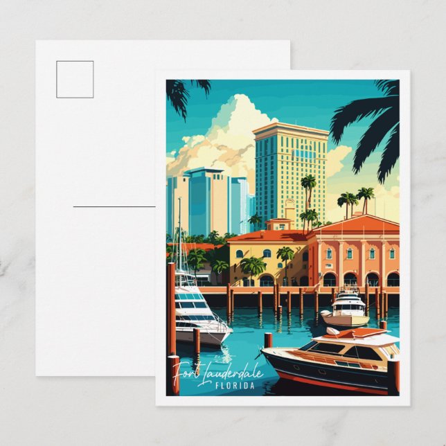 Fort Lauderdale Florida Postkarte (Vorne/Hinten)