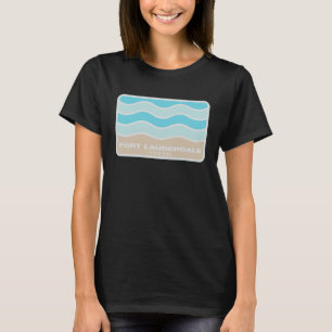 Fort Lauderdale Florida Retro FL Waves Beach Souve T-Shirt