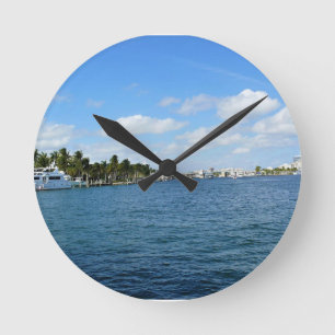 Fort Lauderdale, Florida Runde Wanduhr