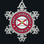 Fort Lauderdale Florida Schneeflocken Zinn-Ornament<br><div class="desc">Fort Lauderdale Florida</div>