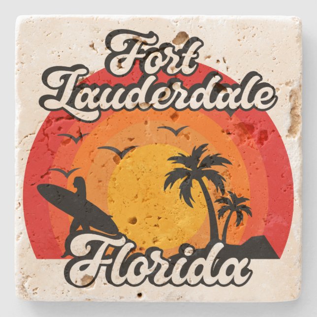 Fort Lauderdale, Florida Steinuntersetzer (Vorderseite)