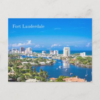 Fort Lauderdale, Florida Summer City View Postkarte