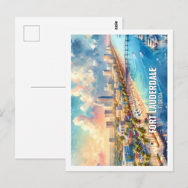 Fort Lauderdale Florida US Fantastischer Place Was Postkarte (Vorne/Hinten)