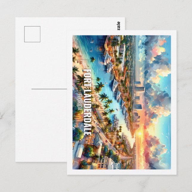 Fort Lauderdale Florida US Fantastischer Place Was Postkarte (Vorne/Hinten)