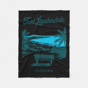 Fort Lauderdale Florida Vintage-Reise Szene Fleecedecke