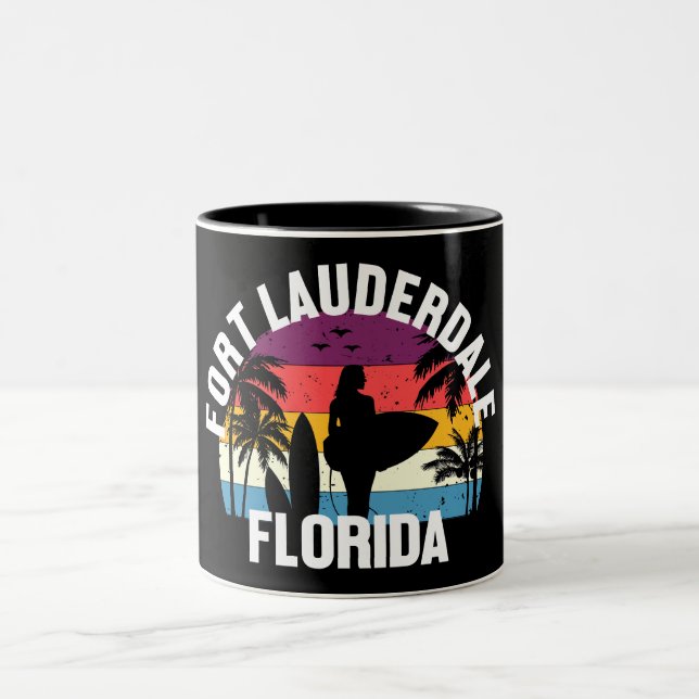 Fort Lauderdale, Florida Zweifarbige Tasse (Mittel)