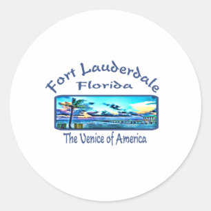 Fort Lauderdale Runder Aufkleber