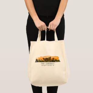 Fort Lauderdale Skyline & Coordinates Tragetasche