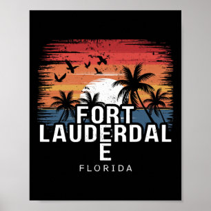 Fort Lauderdale Strand Florida Surfen Surfer Poster