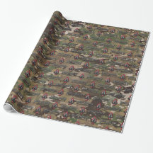 Fort Liberty Camouflage Wrapping Paper