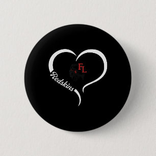 Fort Loramie Redskins Logo Halbherz Slogan Hs Button