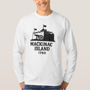 Fort Mackinac Historische Insel Mackinac Silh T-Shirt