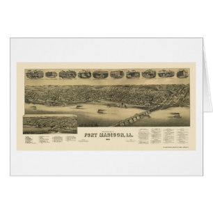 Fort Madison, IA panoramische Karte - 1888