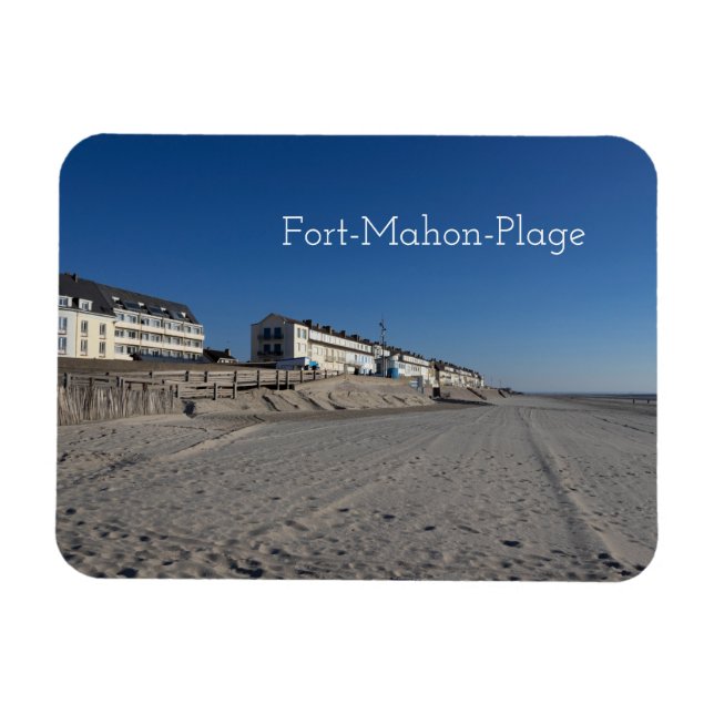 Fort-Mahon-Plage, Beach View, Frankreich Magnet (Horizontal)
