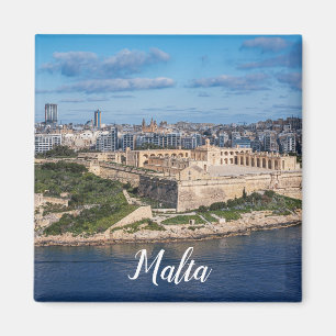 Fort Manoel und Sliema aus Valletta, Malta Magnet